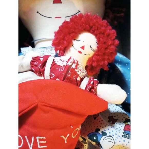 Raggedy Ann Holiday Keepsake Doll 1999 18" Applause Mini Raggedy Ann & Stand - Picture 5 of 15